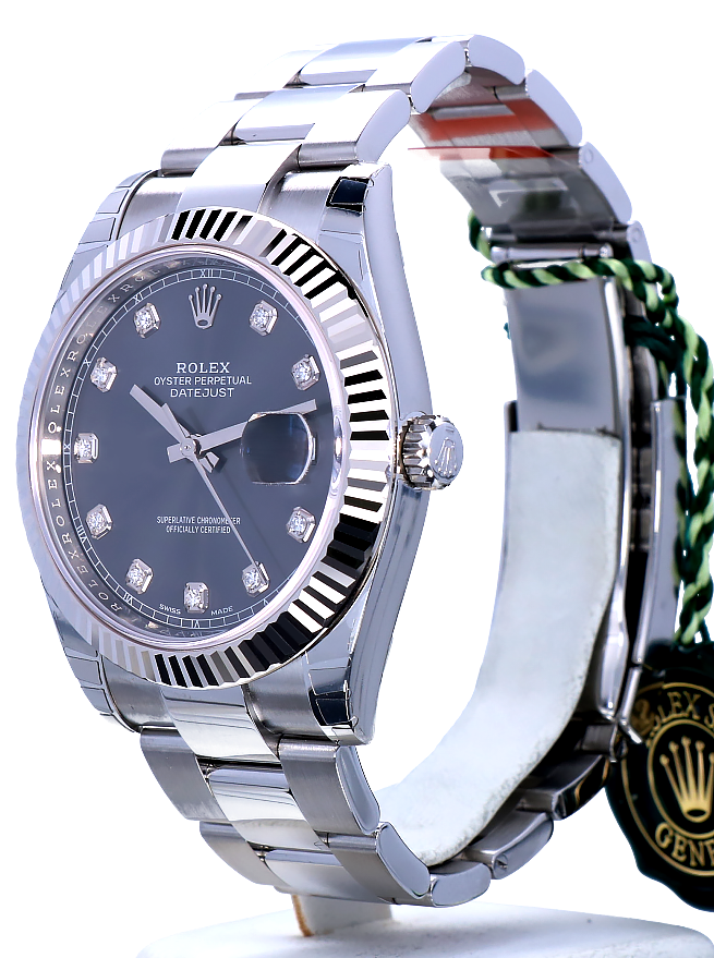 Rolex Oyster Datejust II Steel Rhodium Diamond Dial 41 mm // NEW 2021 -  Kleen Edelmetalen