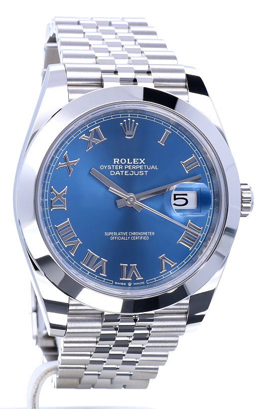 rolex datejust 41 blue roman dial