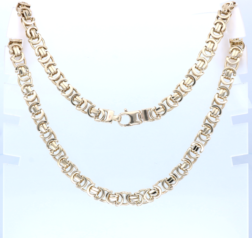 Collier Vintage en acier inoxydable 18k plaqué or véritable, bague de cercle de