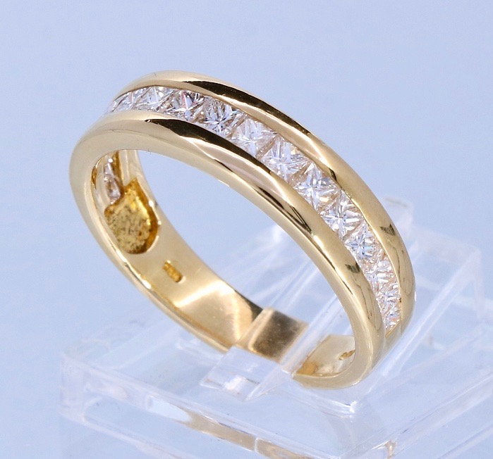 Onhandig theorie Korea Geel Gouden Ring 18 Krt met 0.55 Crt Princess Diamant - Kleen Edelmetalen