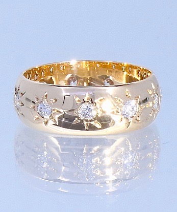 wetenschapper Denk vooruit zuiverheid Sierlijke Gouden Eternity Flush Ring 14K met 0.55 Crt Diamant - Kleen  Edelmetalen