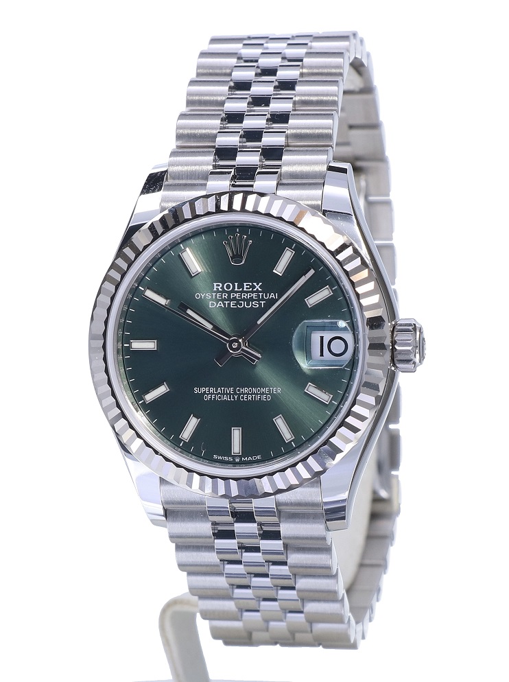 Rolex Datejust 31 Olive Green Diamond Dial Automatic Ladies Steel and 18kt  Yellow Gold Jubilee Watch 278343GNDJ