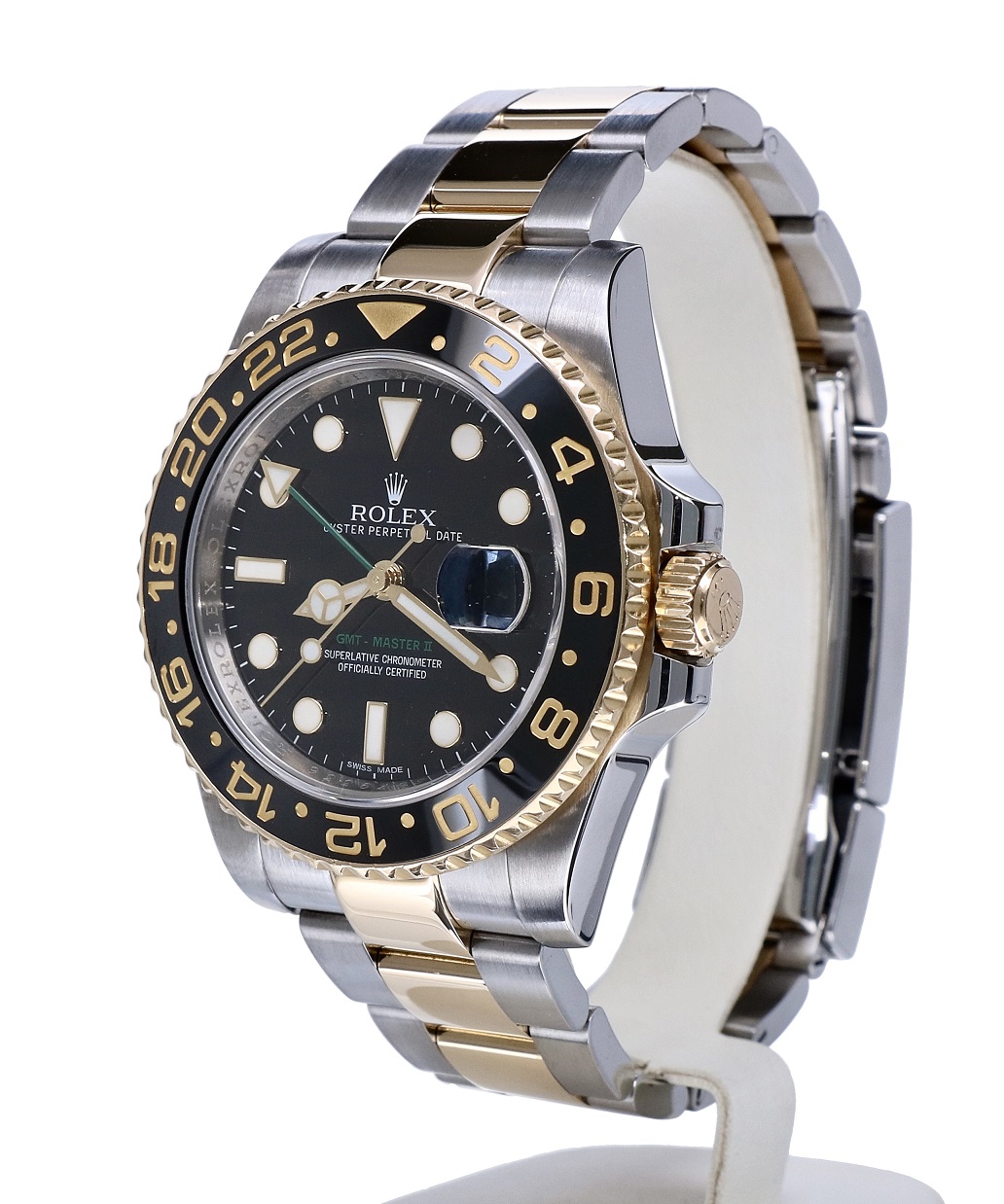 Rolex Oyster Perpetual GMT Master II Gold Steel Black Dial 40 mm // Full  Set 2013 - Kleen Edelmetalen