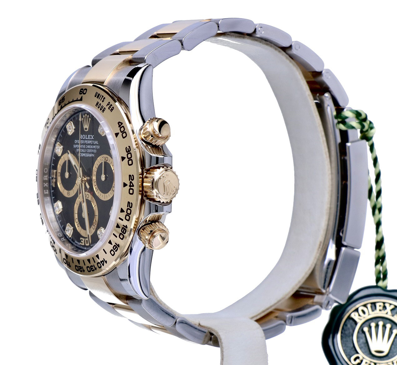 Rolex Daytona Cosmograph Gold Steel Black Diamond Dial 40 mm // New 2021 -  Kleen Edelmetalen