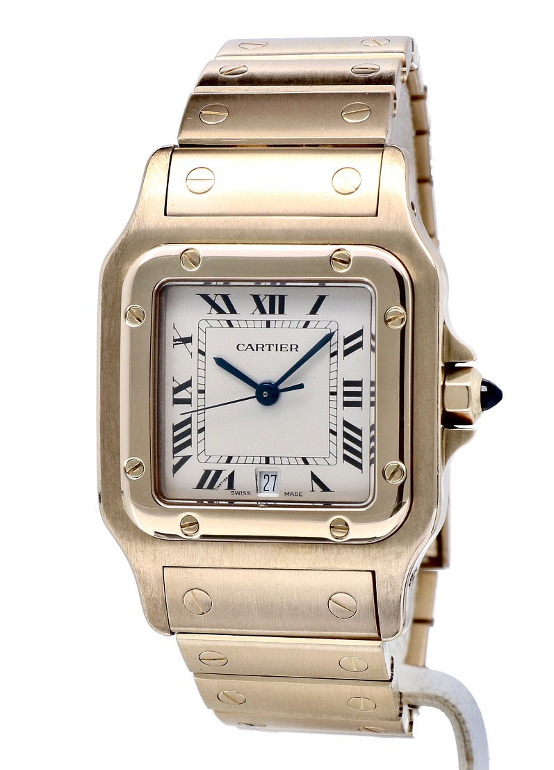 Cartier Santos Galbée 18K Yellow Gold 29 x 41 mm // Full Set 1992 - Kleen  Edelmetalen