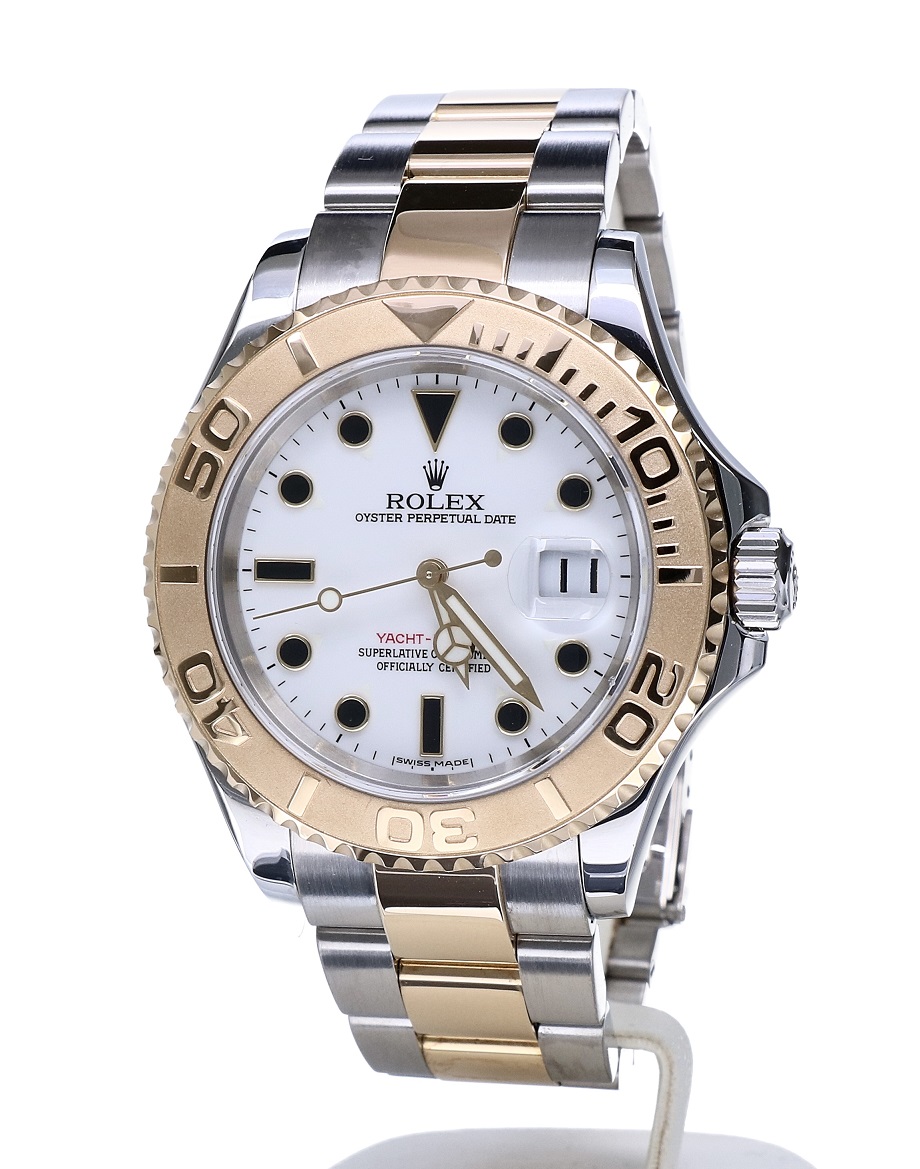 rolex yacht master gold white dial
