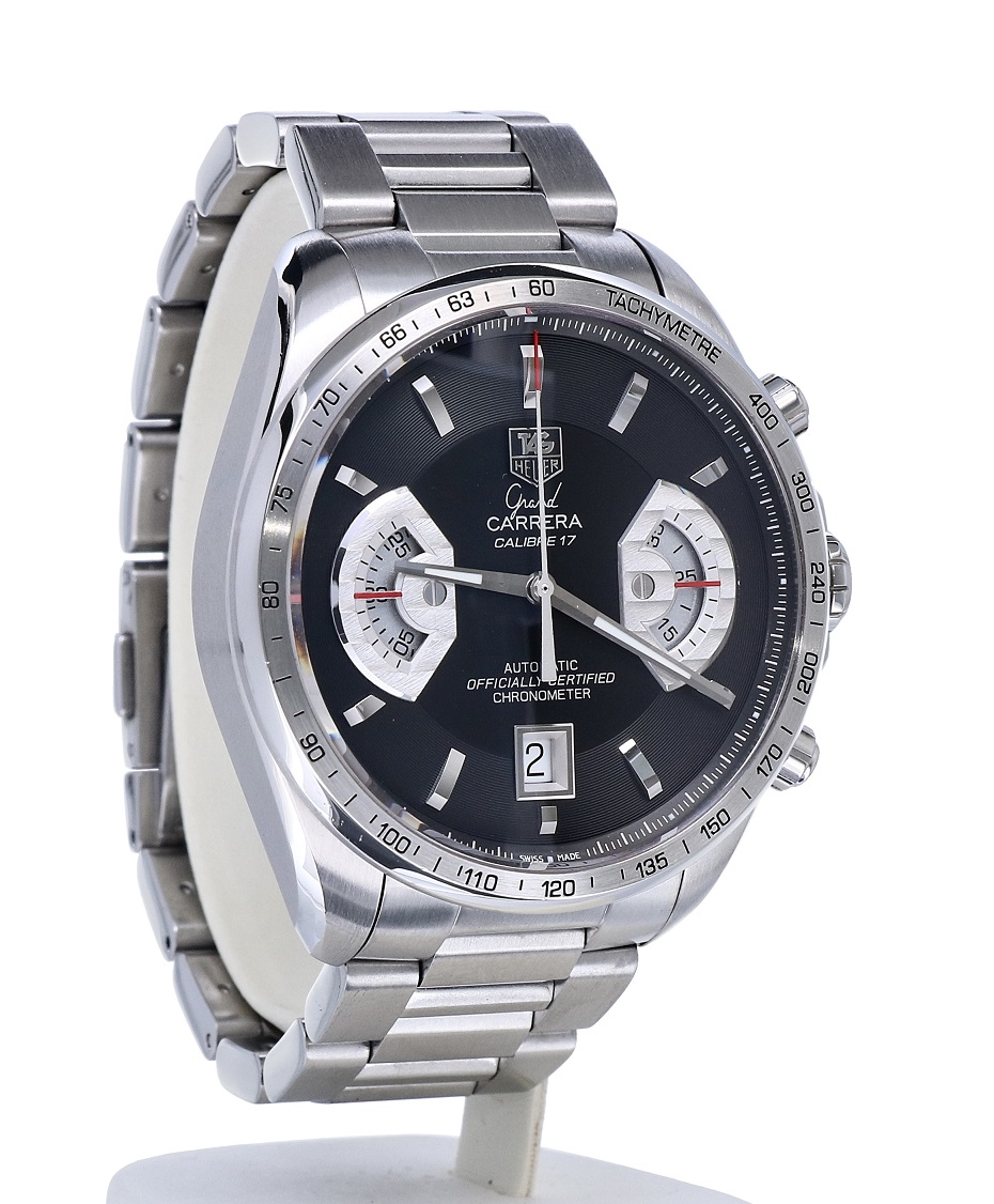 TAG Heuer Carrera Calibre 17 Steel Black Dial 43 mm - Kleen Edelmetalen