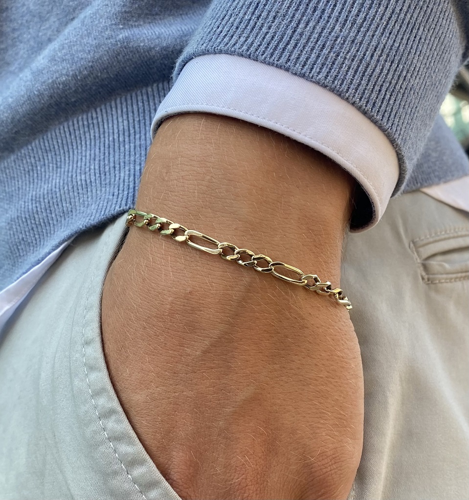 Vermelding Straat je bent 14K Gouden Armband Figaro Schakel // 8,1 gr - Kleen Edelmetalen