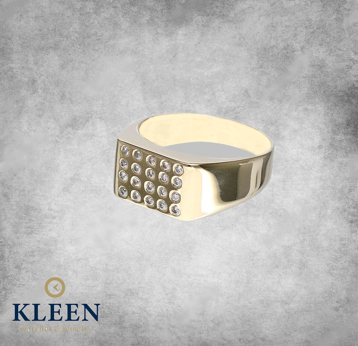groef regen ga winkelen 18K Gouden Heren Ring met 0.30 CT Diamant - Kleen Edelmetalen