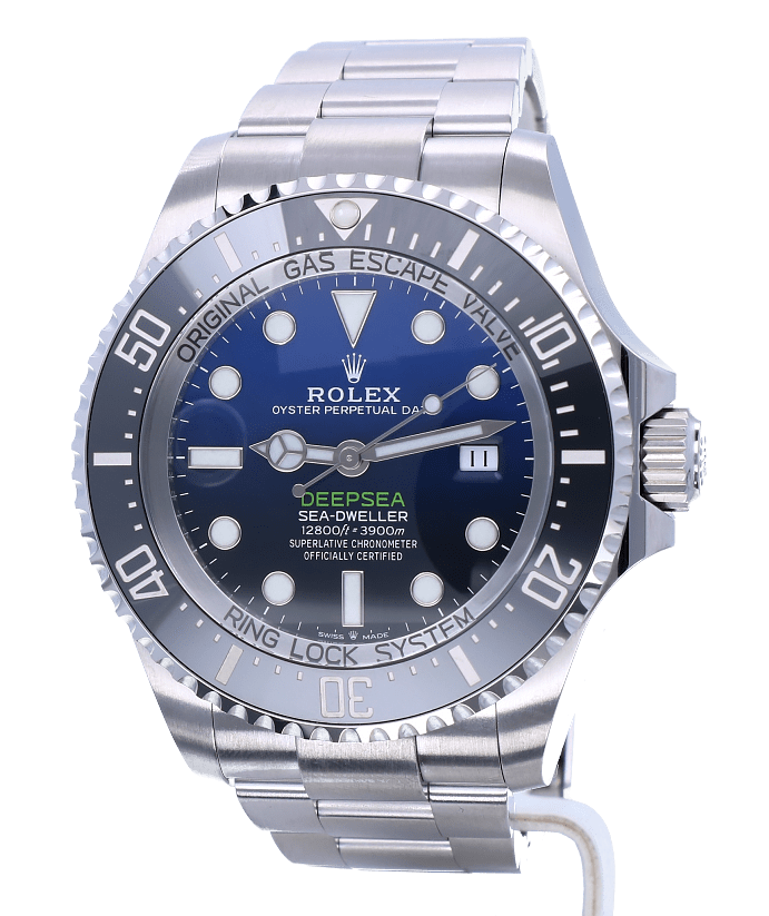 Unravel Vær forsigtig vandtæt Rolex Oyster Deep-Sea Blue James Cameron Steel 44 mm // UNWORN 2022 - Kleen  Edelmetalen