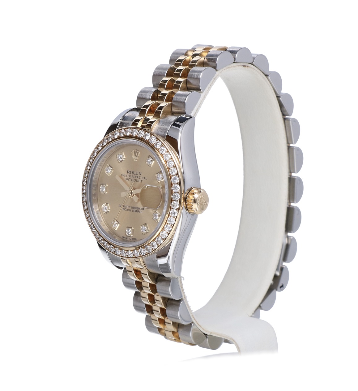 vintage two tone rolex datejust lady 26mm with diamonds