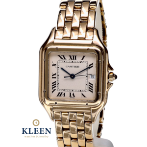 883968 Cartier Panthere Jumbo Yellow Gold White Roman 29 mm // 18 KRT