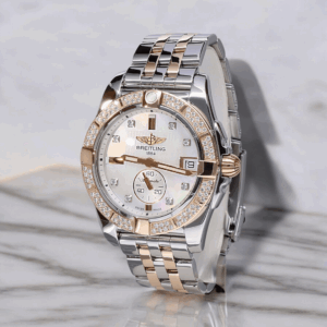 Breitling Galactic 36 Rose GS Mother of Pearl with Factory Diamonds