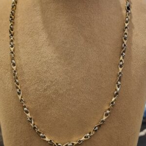 Prachtige Gouden Ketting Belmundo  Schakel Bicolor 14K // 60 cm // 36.8 gr.