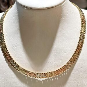 Prachtig Tricolor Gouden Collier 14 KRT // Lengte 42 cm