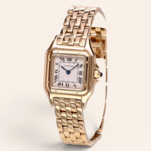 8057917 Cartier Panthere Lady 18K Yellow Gold White Roman 22 mm