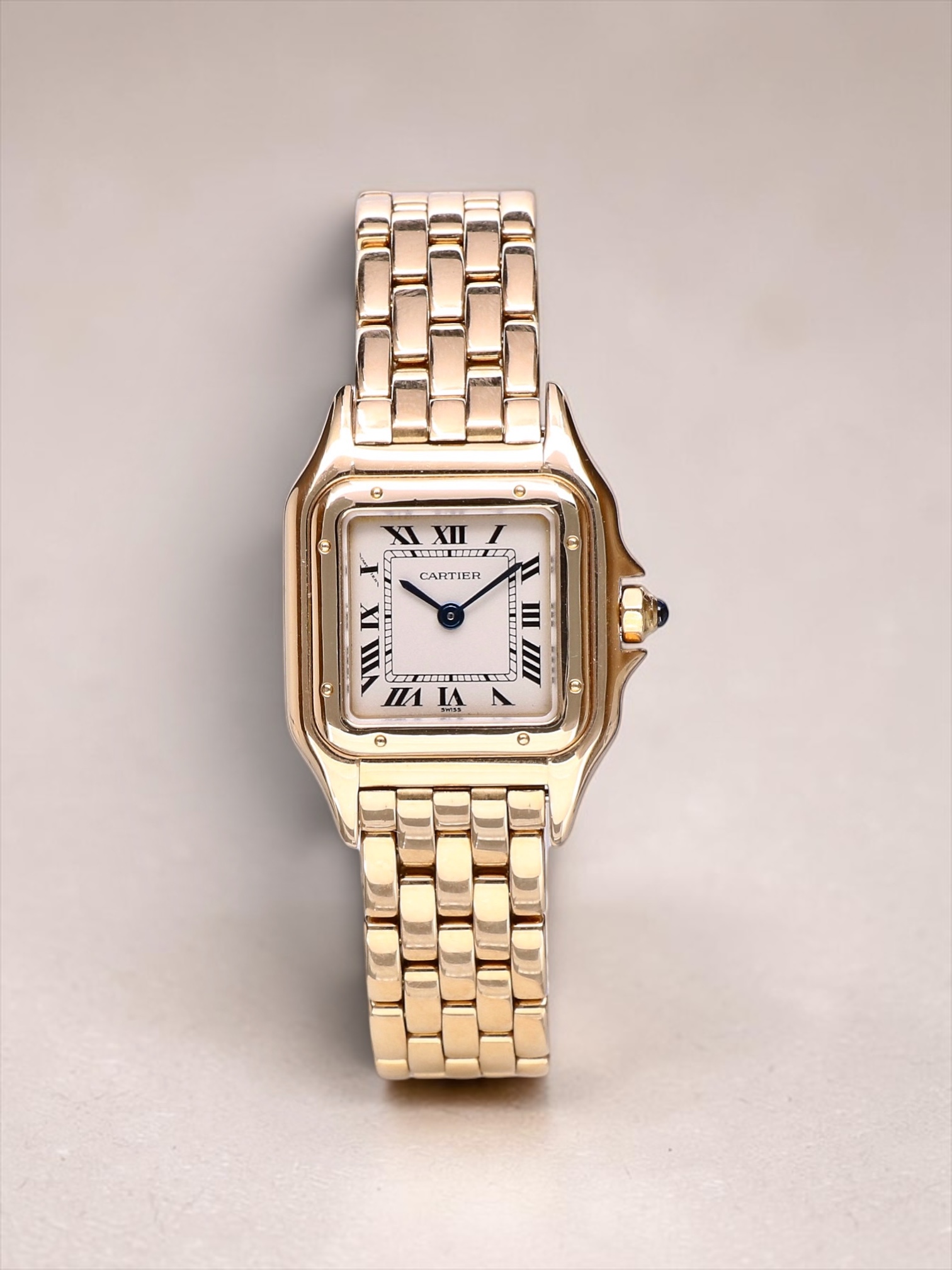 8057917 Cartier Panthere Lady 18K Yellow Gold White Roman 22 mm