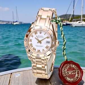80318 Rolex Pearlmaster Lady-Datejust 29 MM - 18K Yellow Gold with Factory Diamonds - Full Set 2001