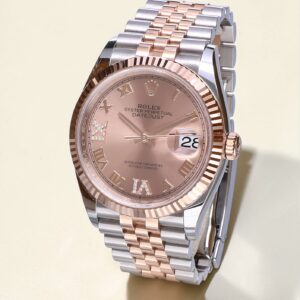 126231 Rolex Datejust 36 Jubilee - Rose Gold Steel - Factory Salmon Diamond Dial