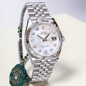 126234 Rolex Datejust Jubilee Steel Mother of Pearl Diamond Dial 36 mm // UNWORN 2026