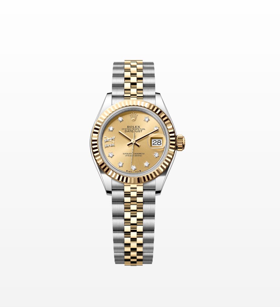 279173 Rolex Lady-Datejust Jubilee Gold Steel Champagne Star Diamonds 28 mm // 99% UNWORN