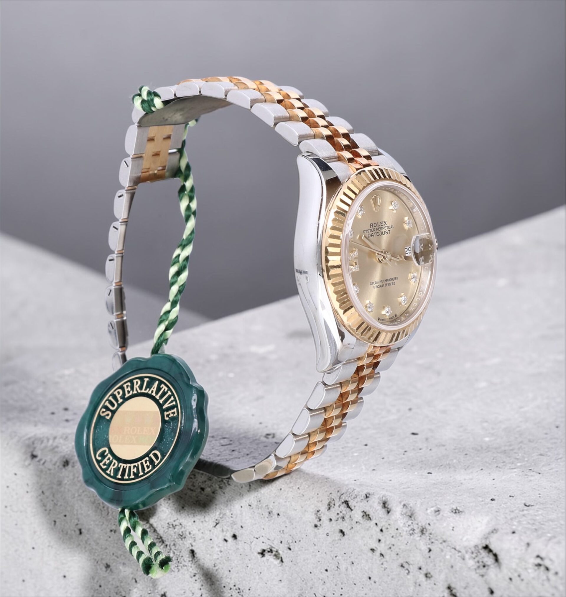 279173 Rolex Lady-Datejust Jubilee Gold Steel Champagne Star Diamonds 28 mm // 99% UNWORN