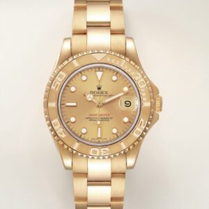 68628 Rolex Yacht-Master Midsize Yellow Gold Champagne Dial 35 mm // Full Set 2000