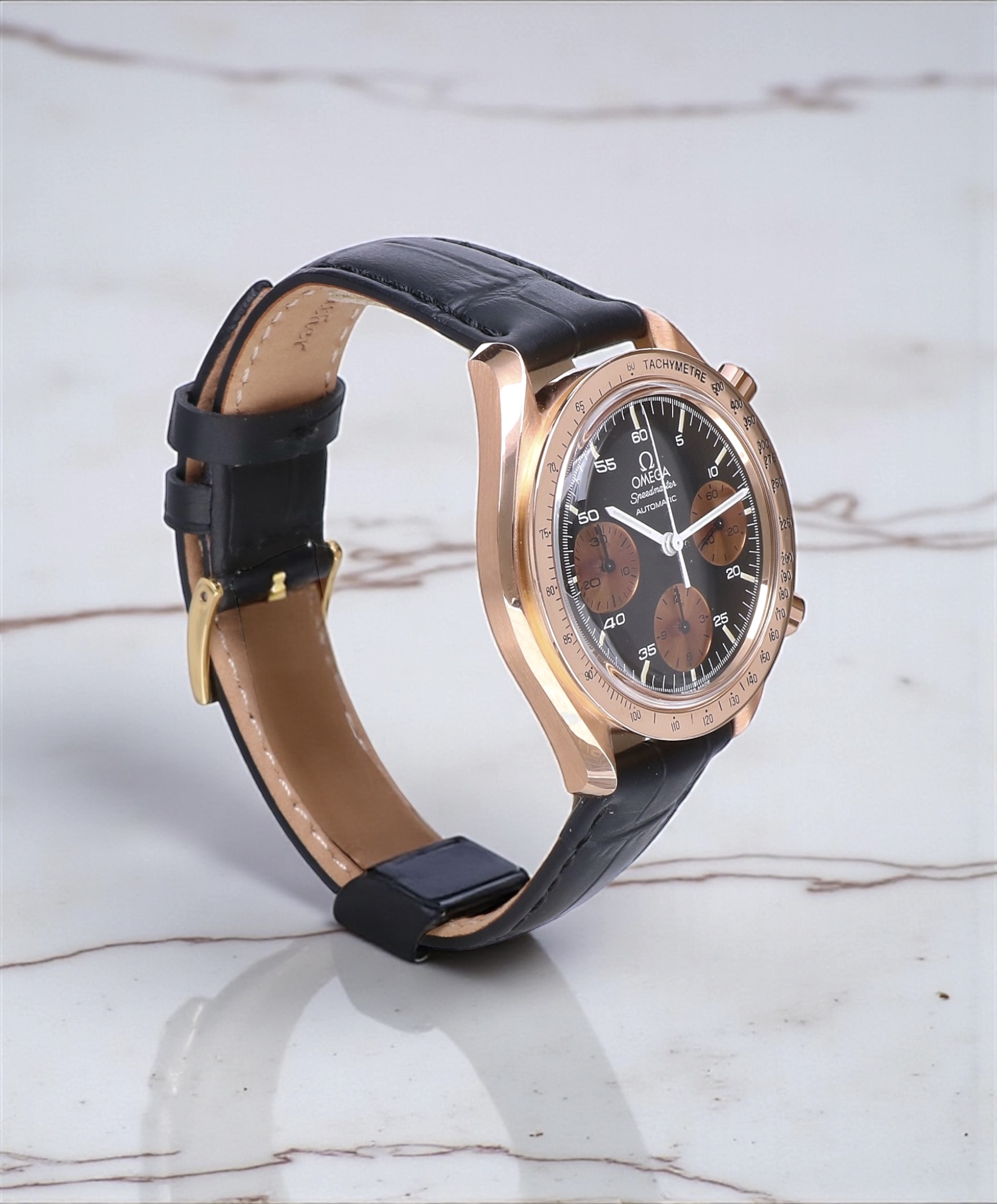 1750033 Omega Speedmaster Reduced Rose Gold Black Dial 39 mm // 18 KRT