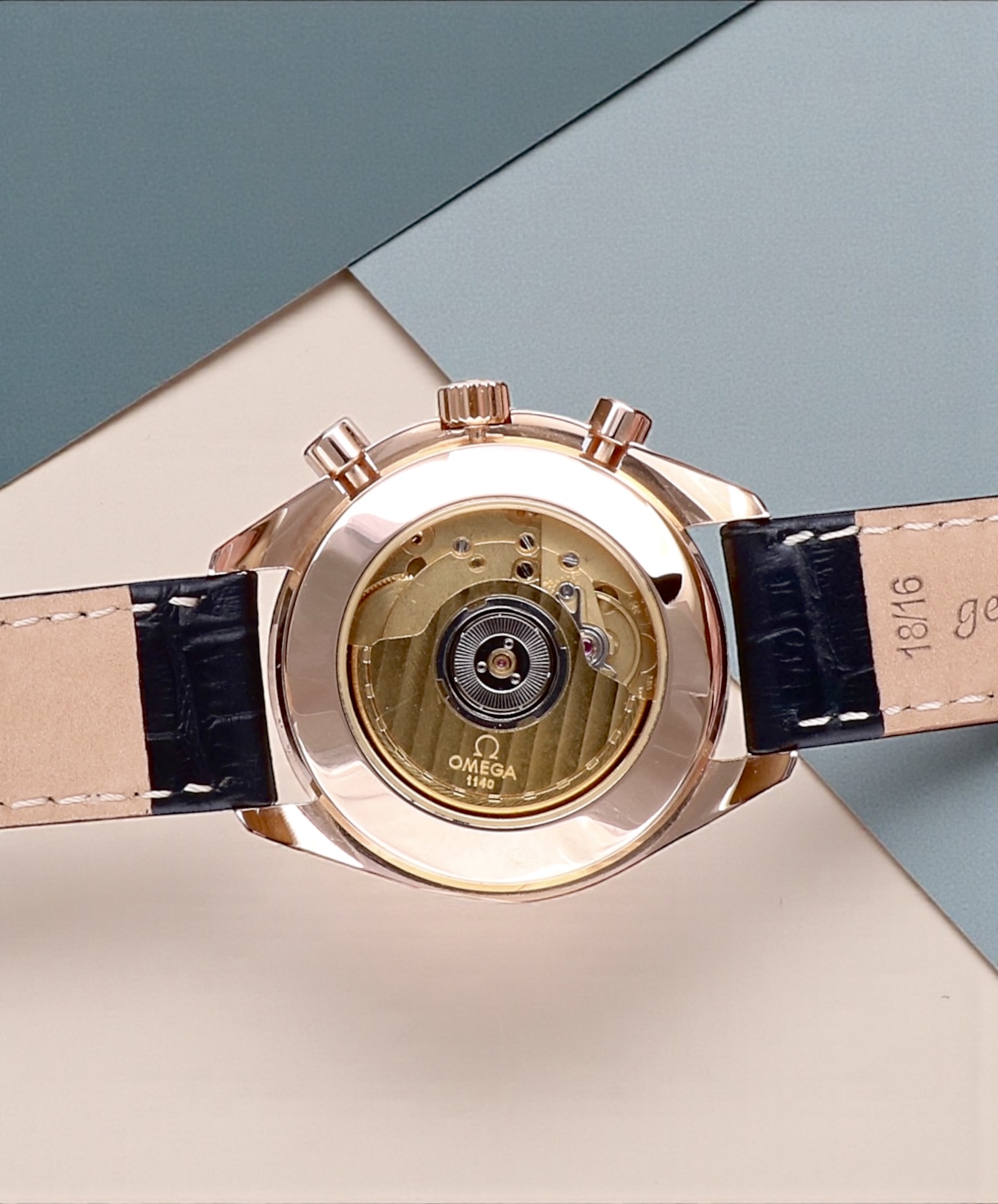 1750033 Omega Speedmaster Reduced Rose Gold Black Dial 39 mm // 18 KRT