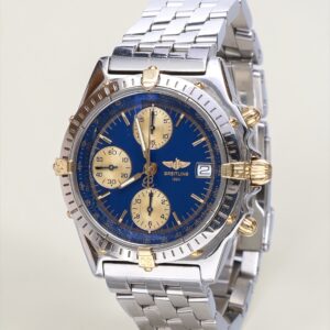 B13050.1 Breitling Chronomat Pilot Gold Steel Blue Dial 39 mm // Full Set 1996