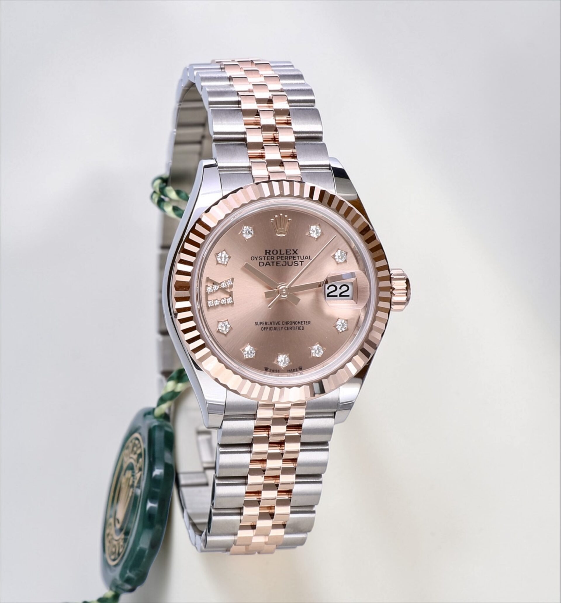 279171 Rolex Lady-Datejust Jubilee Rose Gold Steel Salmon Pink Diamonds 28 mm // UNWORN 2026