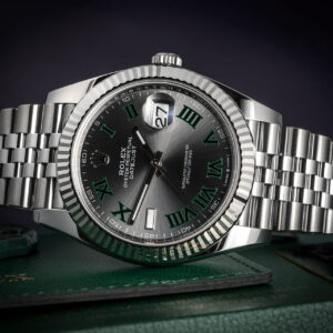 126334 Rolex Oyster Datejust II Jubilee Steel Slate Roman Wimbledon 41 mm // Full Set 2021