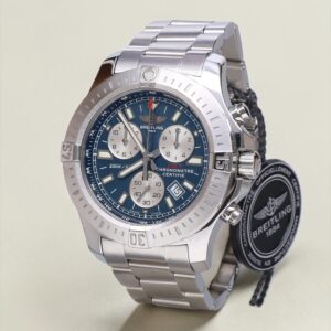 A73388 Breitling Colt Chronograph Pilotstrap Steel Blue Dial 44 mm // Mint Full Set 2016