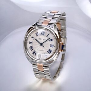 3856 Cartier Clé de Cartier Rose Gold Steel - Guilloche Dial - Box & Papers
