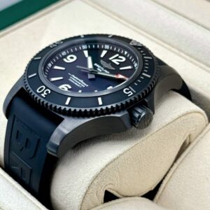 M17368 Breitling SuperOcean Blacksteel Rubber Diverstrap 46 mm // Full Set 2023