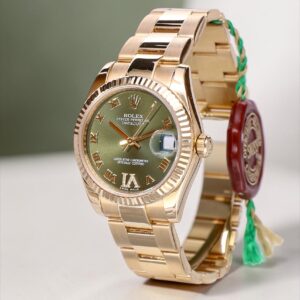 178278 Rolex Datejust 31 - 18K Yellow Gold - Factory Olive Green Roman // Full Set 2012