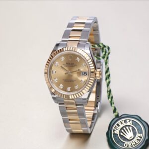 279173 Rolex Lady-Datejust Gold Steel Champagne Diamond Dial 28 mm // UNWORN 2026