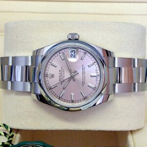 178240 Rolex Oyster Datejust Steel Pink Stick Dial 31 mm // No Papers