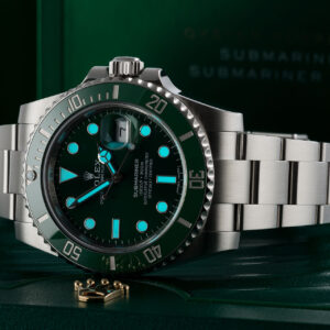 116610LV Rolex Oyster Submariner Steel Hulk Green Dial 40 mm // Full Set 2019
