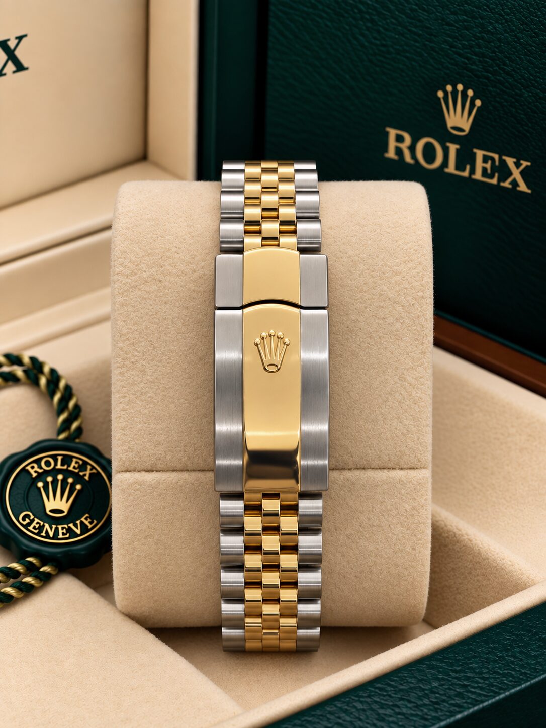 126233 Rolex Datejust Jubilee Gold Steel Olive Green Diamond Dial 36 mm // Full Set 2020