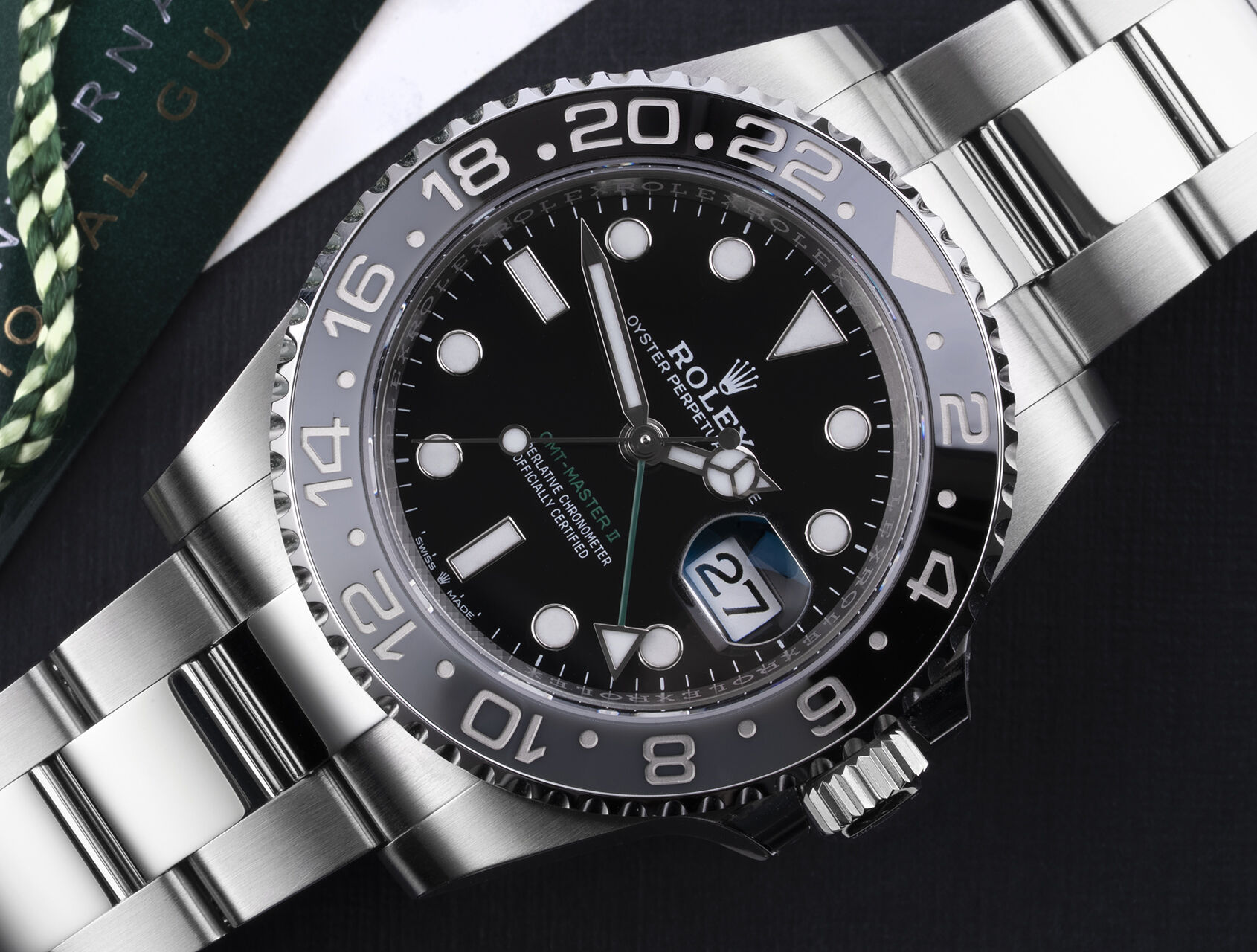 126710GRNR Rolex Oyster GMT Master II Steel Bruce Wayne 40 mm // Full Set 2024