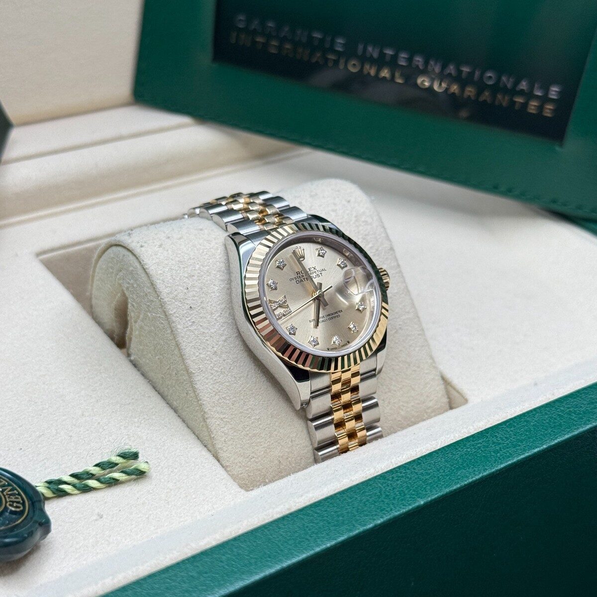 279173 Rolex Lady Datejust Jubilee Gold Steel Champagne Star Diamonds 28 mm