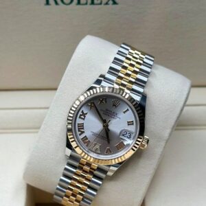 278273 Rolex Oyster Datejust Jubilee Gold Steel Silver Diamonds 31 mm // Full Set 2021