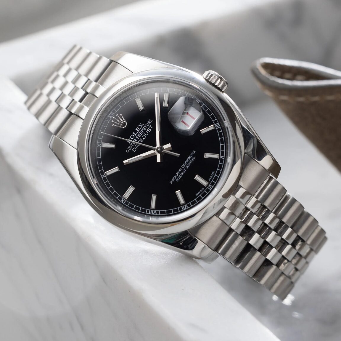 116200 Rolex Oyster Datejust Jubilee Steel Black Dial 36 mm // Full Set 2008