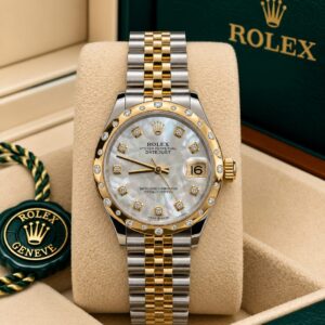 278343RBR Rolex Oyster Datejust Jubilee Gold Steel MOP Pearl Diamond Bezel 31 mm // Full Set 2025