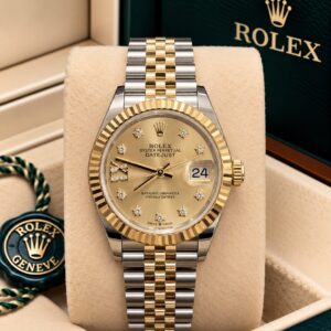 279173 Rolex Lady Datejust Jubilee Gold Steel Champagne Diamonds 28 mm