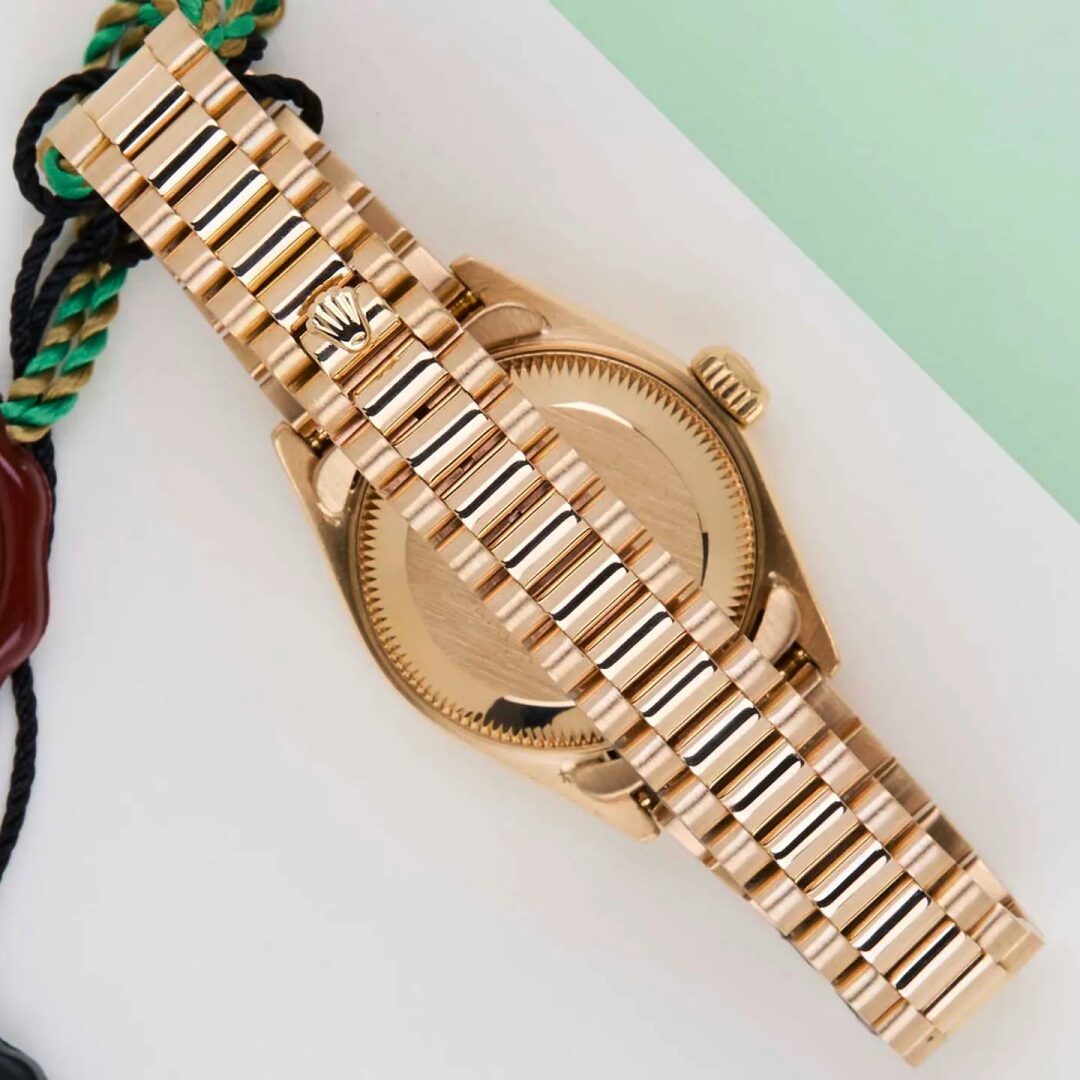 69178 Rolex Lady Datejust President Yellow Gold Black Diamonds 26 mm // Full Set 1998